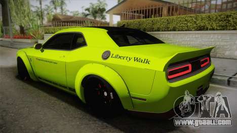 Dodge Challenger Hellcat Liberty Walk LB Perform for GTA San Andreas