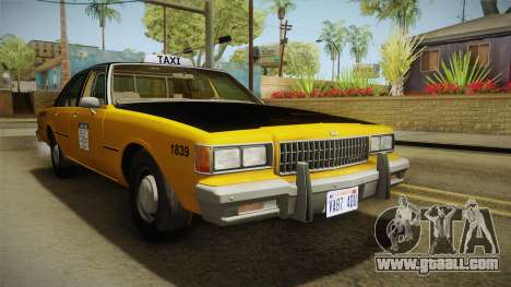 Chevrolet Caprice Taxi 1986 for GTA San Andreas
