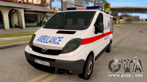 Opel Vivaro Serbian Ambulance for GTA San Andreas
