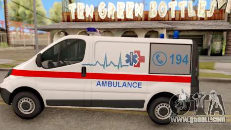 Opel Vivaro Serbian Ambulance for GTA San Andreas