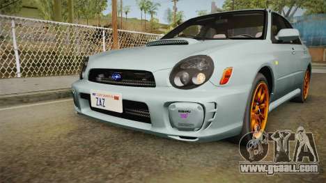Subaru Impreza WRX Tunable for GTA San Andreas
