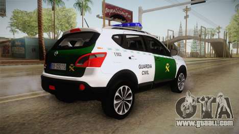 Nissan Qashqai Guatdia Civil Spanish for GTA San Andreas