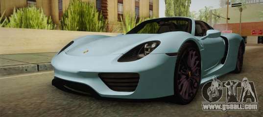 Porsche 918 Spyder for GTA San Andreas