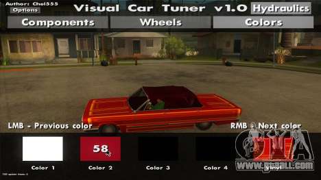 Visual Car Tuner v1.0 for GTA San Andreas