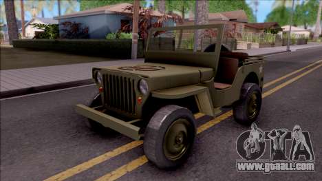 Jeep Willys MB Military for GTA San Andreas