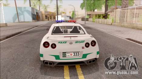 Nissan GT-R R35 Dubai High Speed Police for GTA San Andreas
