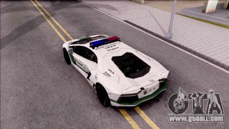 Lamborghini Aventador LP700-4 Dubai HS Police for GTA San Andreas