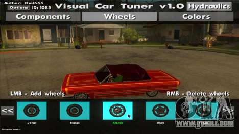 Visual Car Tuner v1.0 for GTA San Andreas