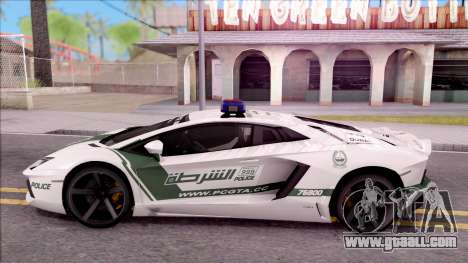 Lamborghini Aventador LP700-4 Dubai HS Police for GTA San Andreas
