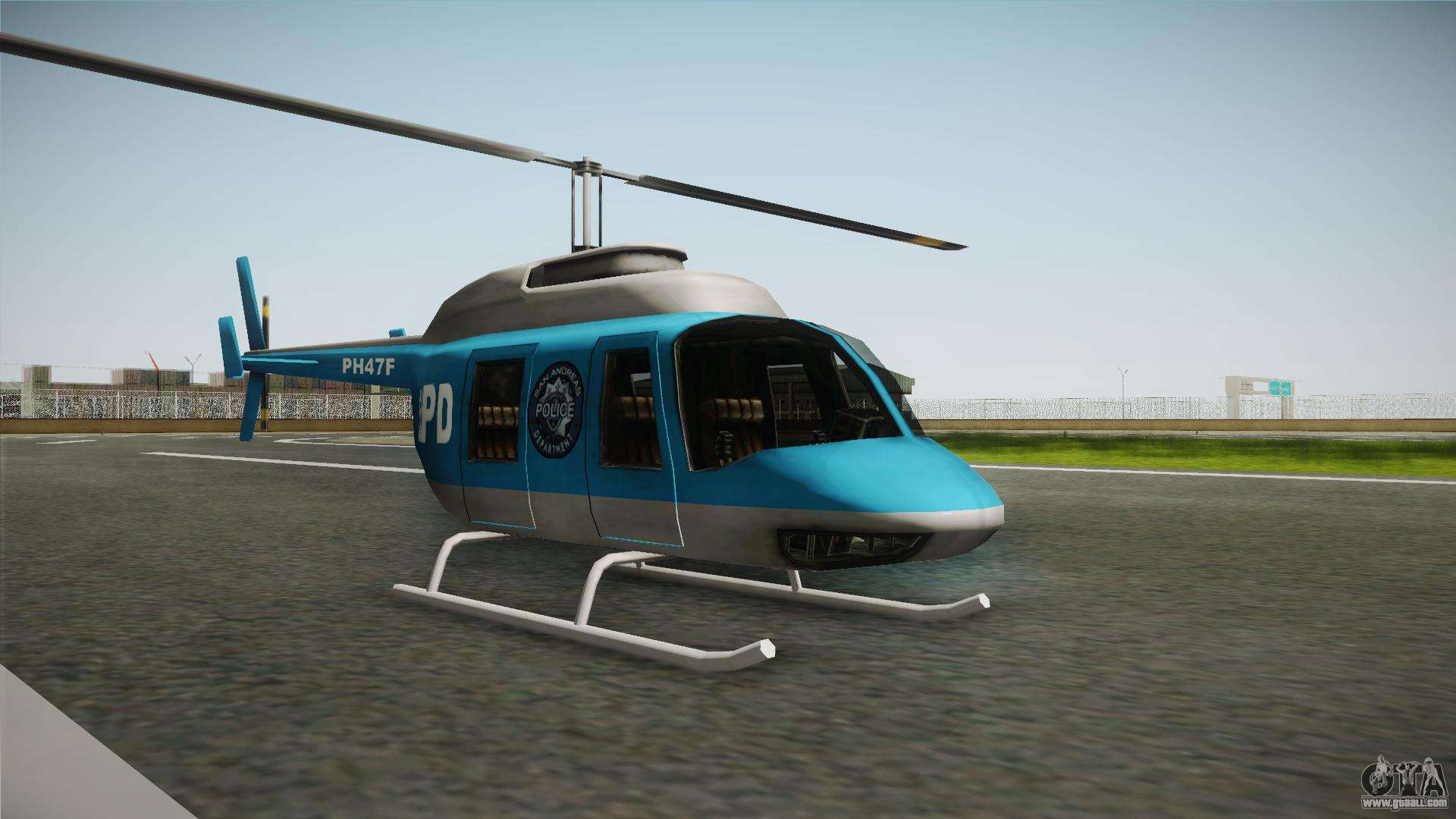 NFS HP 2010 Police Helicopter LVL 3 para GTA San Andreas