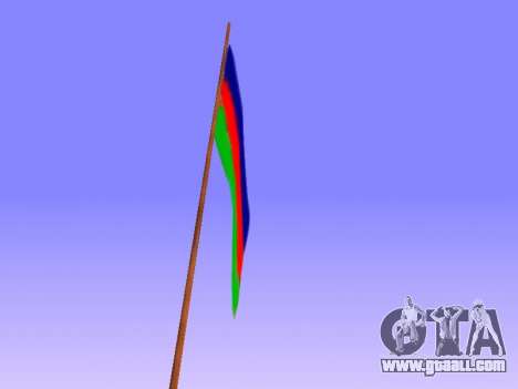 Azerbaijan Flag on Mount Chiliad for GTA San Andreas