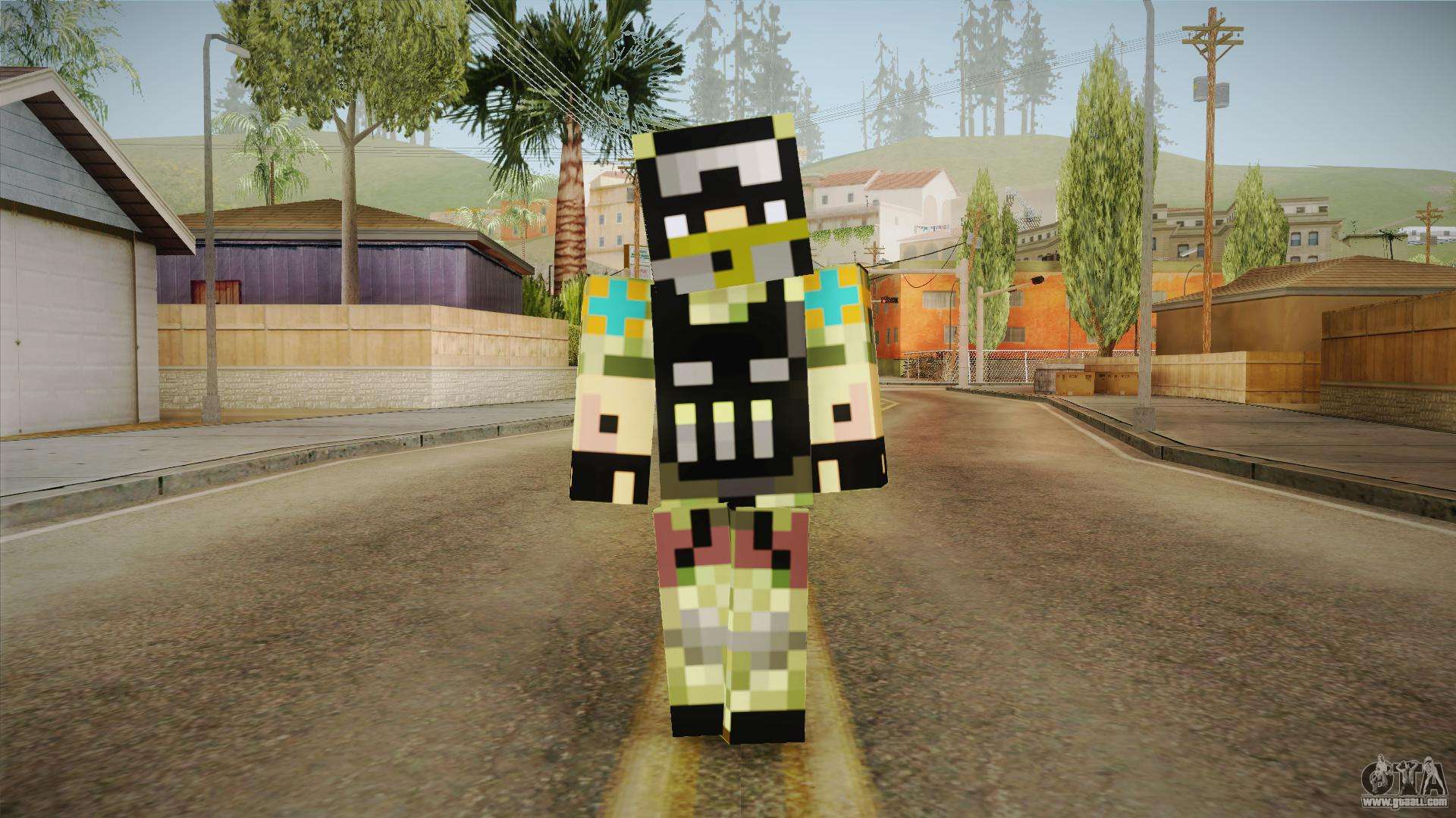 Minecraft Swat Skin for GTA San Andreas