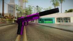 Purple Silenced Pistol for GTA San Andreas