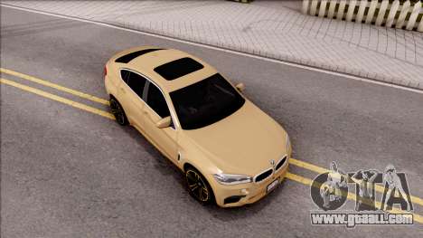 BMW X6M F86 2016 SA Plate for GTA San Andreas