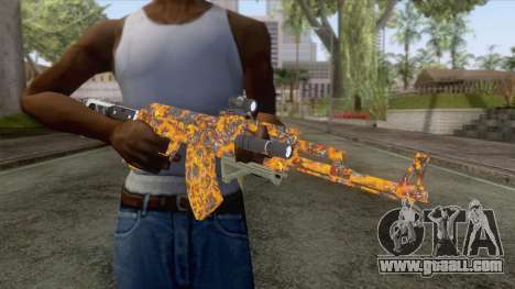 CoD: Black Ops II - AK-47 Lava Skin v1 for GTA San Andreas