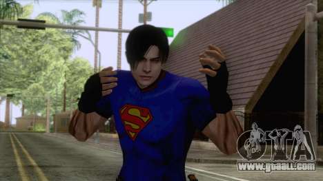 Leon Superman Cloth Skin for GTA San Andreas