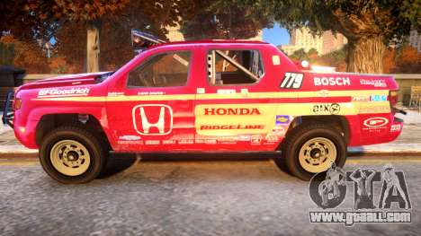 Baja 1000 Honda Ridgeline for GTA 4