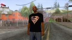 Black Superman USA T-Shirt for GTA San Andreas