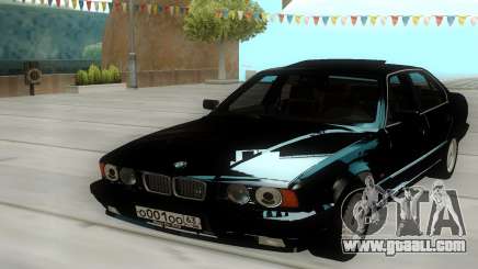 BMW 525i E34 Black for GTA San Andreas