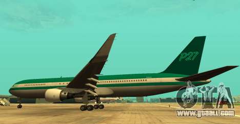 Boeing 767 P27 Teal Colors for GTA San Andreas