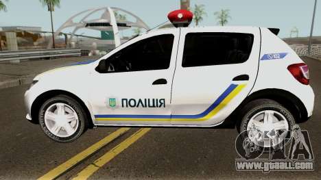Renault Sandero 2013 Police Of Ukraine for GTA San Andreas