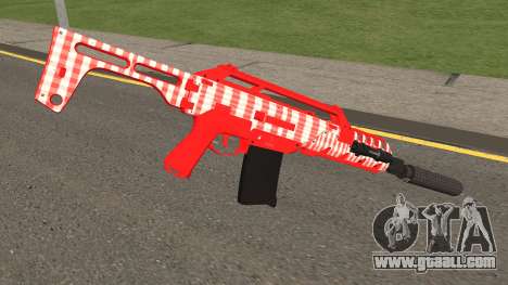 GTA Doomsday Heist Special Carbine Mk.2 Red for GTA San Andreas