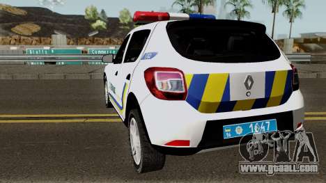 Renault Sandero 2013 Police Of Ukraine for GTA San Andreas