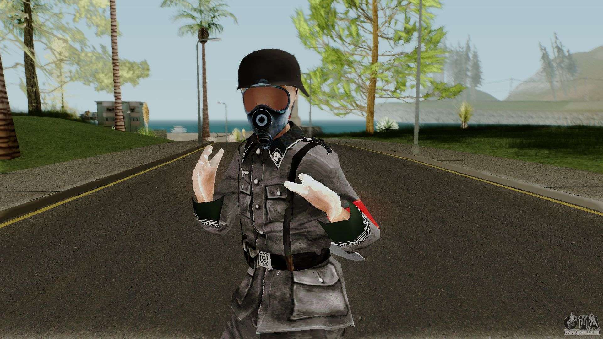 SS Nazi Skin with Gasmask for GTA San Andreas
