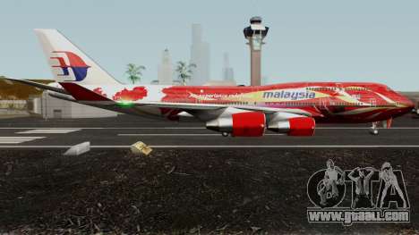 Boeing 747-400 Malaysia Airlines Hibiscus Livery for GTA San Andreas
