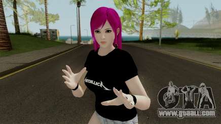 Kokoro Female Metal - Metallica T-Shirt for GTA San Andreas