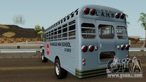 Vapid School Bus Los Angeles v1.0 GTA V for GTA San Andreas