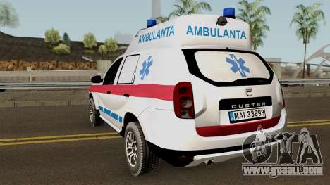 Dacia Duster Ambulanta 2018 for GTA San Andreas