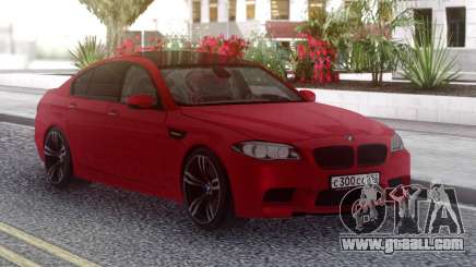BMW M5 F10 Red RUS Plate for GTA San Andreas