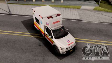 Ford F-150 Ambulancia de Bogota for GTA San Andreas