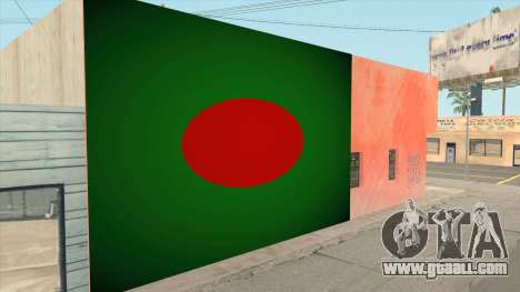Bangladesh Flag Wallgraffiti for GTA San Andreas