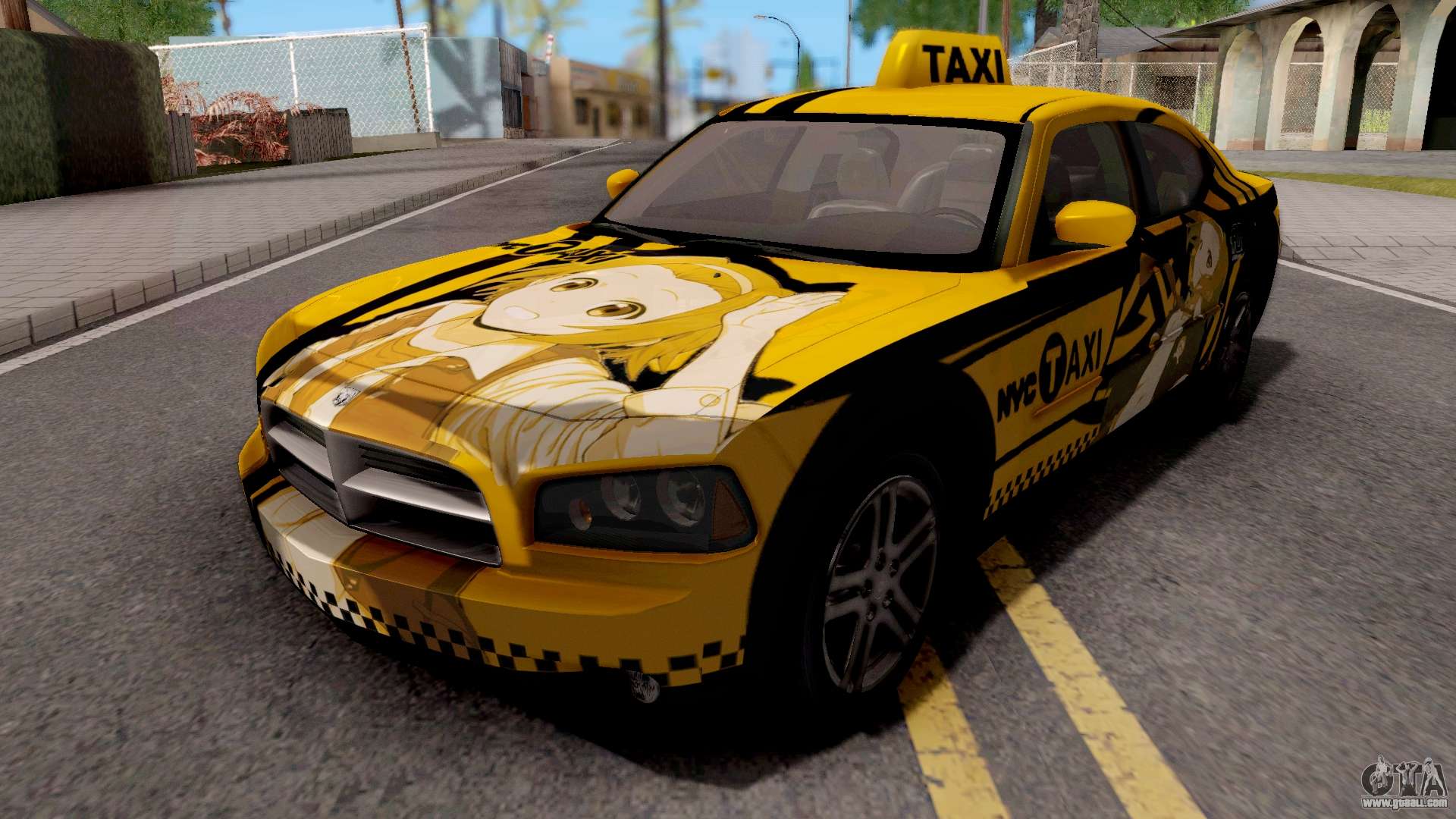 Dodge Charger SRT8 Taxi Itasha for GTA San Andreas