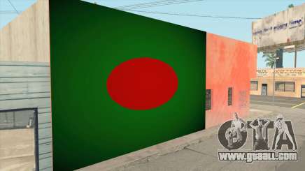 Bangladesh Flag Wallgraffiti for GTA San Andreas