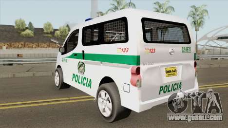 Nissan NV200 (Patrullas Colombianas) for GTA San Andreas