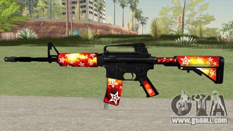 M4A1 (Galaxy Stars Fire Skin) for GTA San Andreas