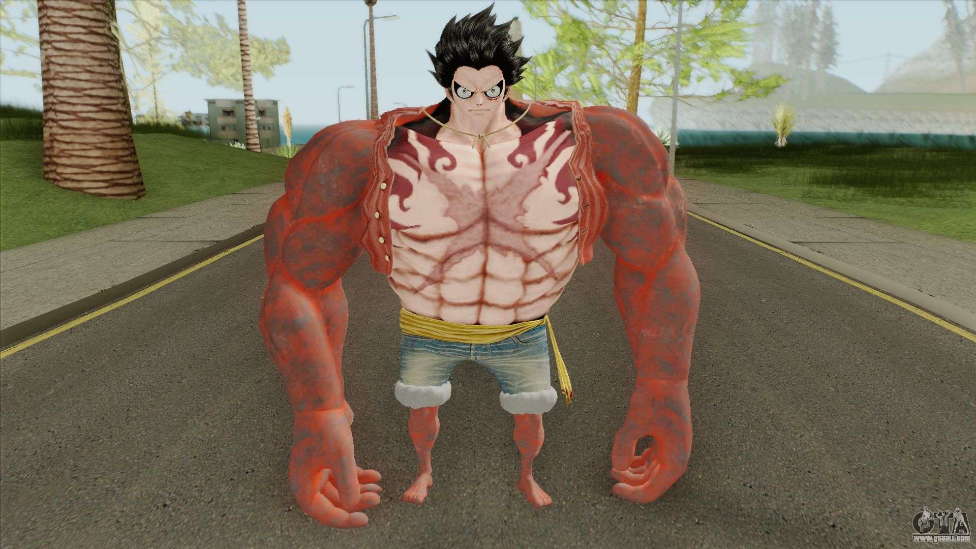 TEST MOD GEAR SECOND LUFFY DE ONE PIECE GTA SAN ANDREAS BY OLIVEIRA 