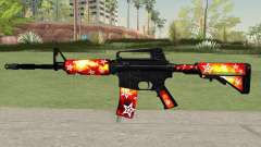 M4A1 (Galaxy Stars Fire Skin) for GTA San Andreas