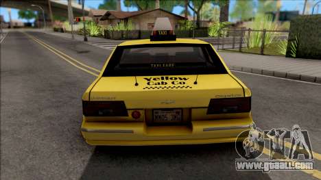 Сhevrolet Caprice 1992 Yellow Cab Taxi Sa Style for GTA San Andreas