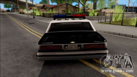 Chevrolet Caprice 1986 Police LVPD SA Style for GTA San Andreas