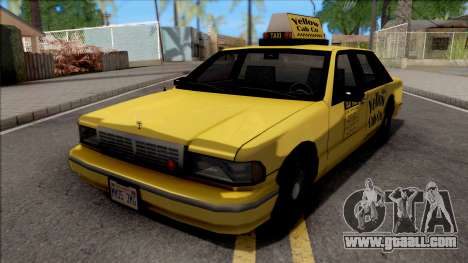 Сhevrolet Caprice 1992 Yellow Cab Taxi Sa Style for GTA San Andreas