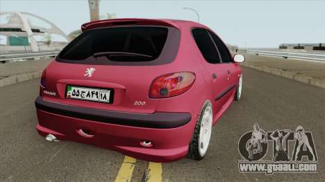 Peugeot 206 V4 for GTA San Andreas