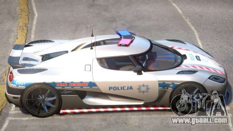 Koenigsegg Agera Highway Police for GTA 4