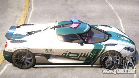 Koenigsegg Agera Police PJ4 for GTA 4
