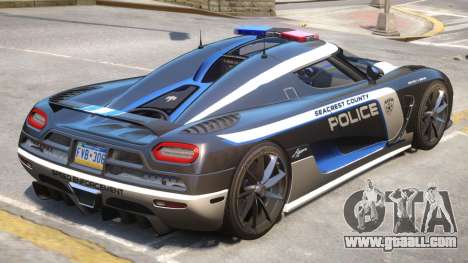 Koenigsegg Agera Police PJ3 for GTA 4