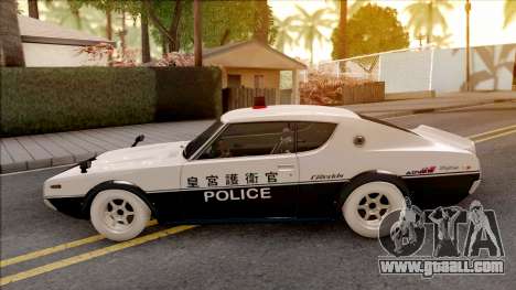 Nissan Skyline GT-R KPGC110 Police Japan for GTA San Andreas