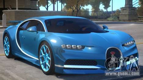 2017 Bugatti Chiron wheel blue for GTA 4